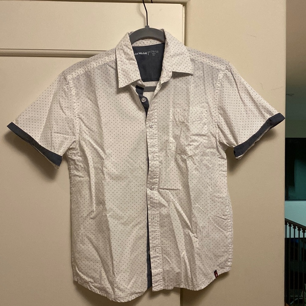 Airwalk Boys 100% cotton short sleeve white shirt